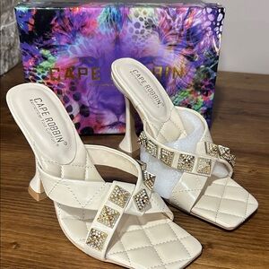 Cape Robbin High Heel Slide with Decorative Studs new in box size 6.5